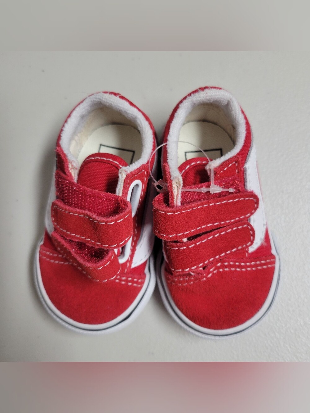 Vans NWOT Toddler Old School V Racing Red & White Size 2.